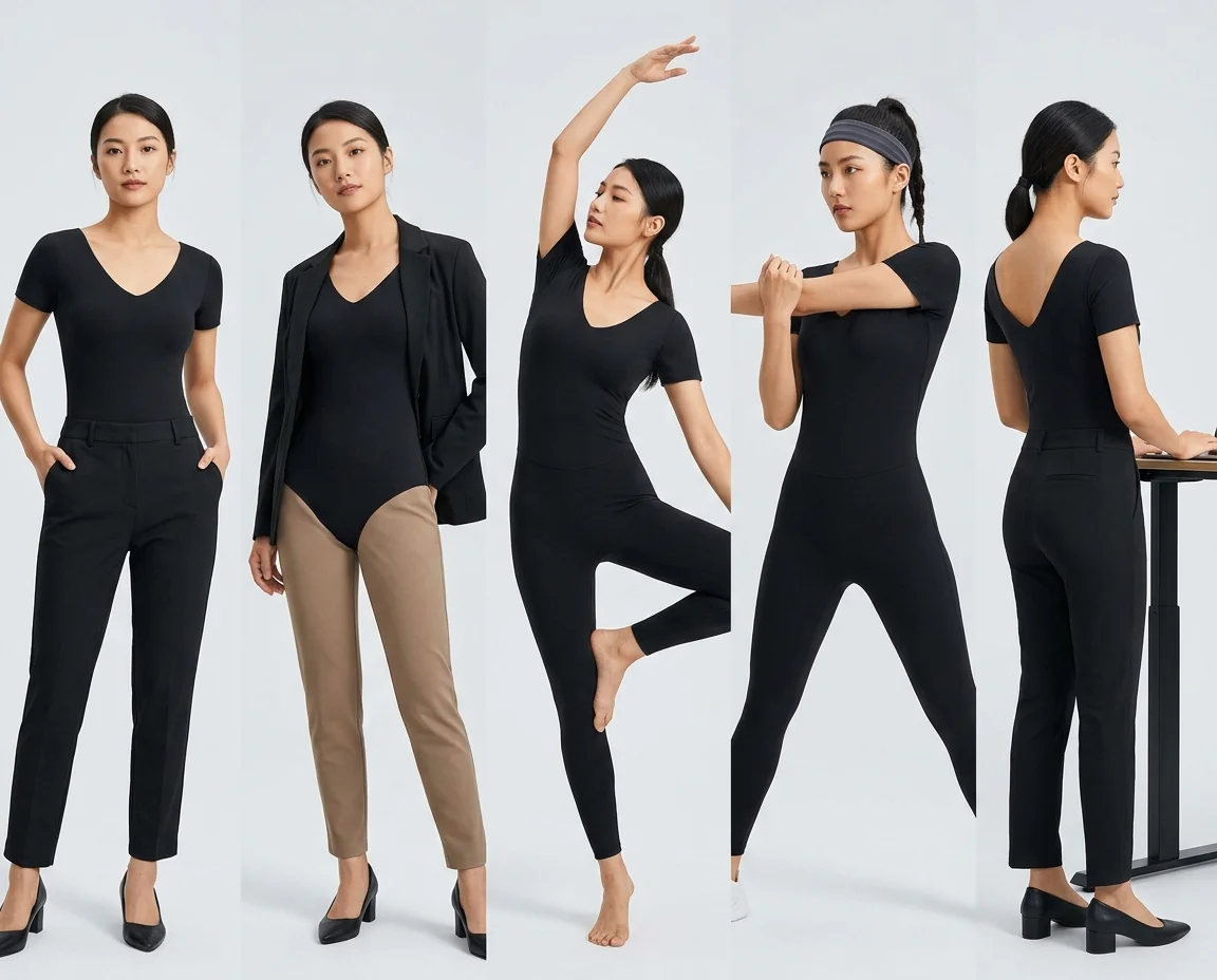 V-neck bodysuit