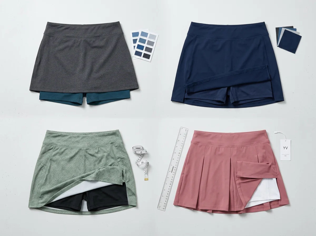 Mini skirt length flat lay