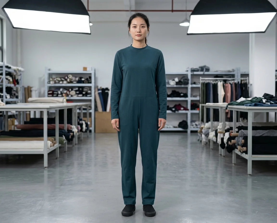 Long-sleeve jumpsuit