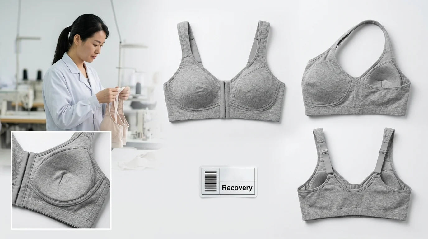 Medical or mastectomy bra used for post-surgical recovery