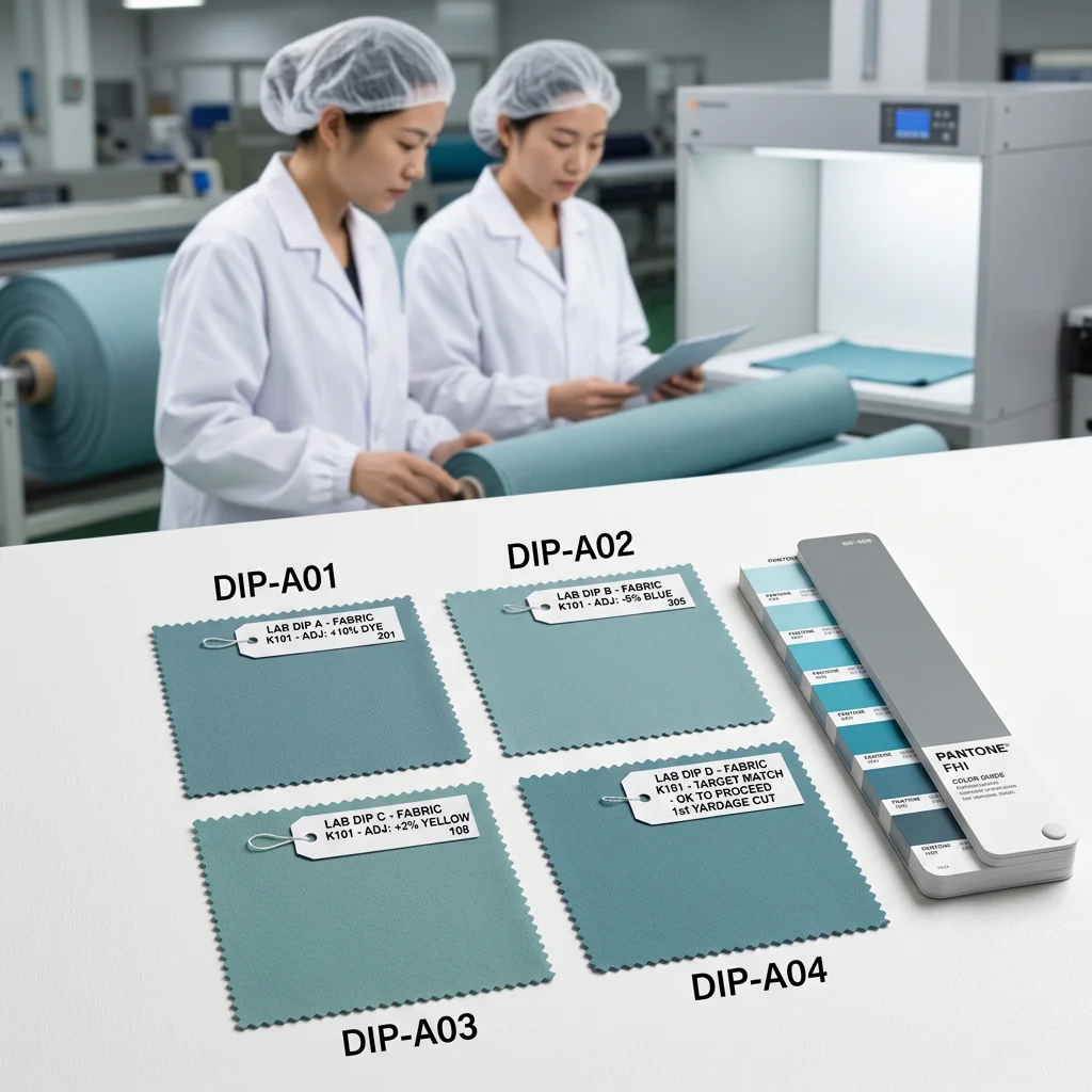Pantone color swatch lab dip