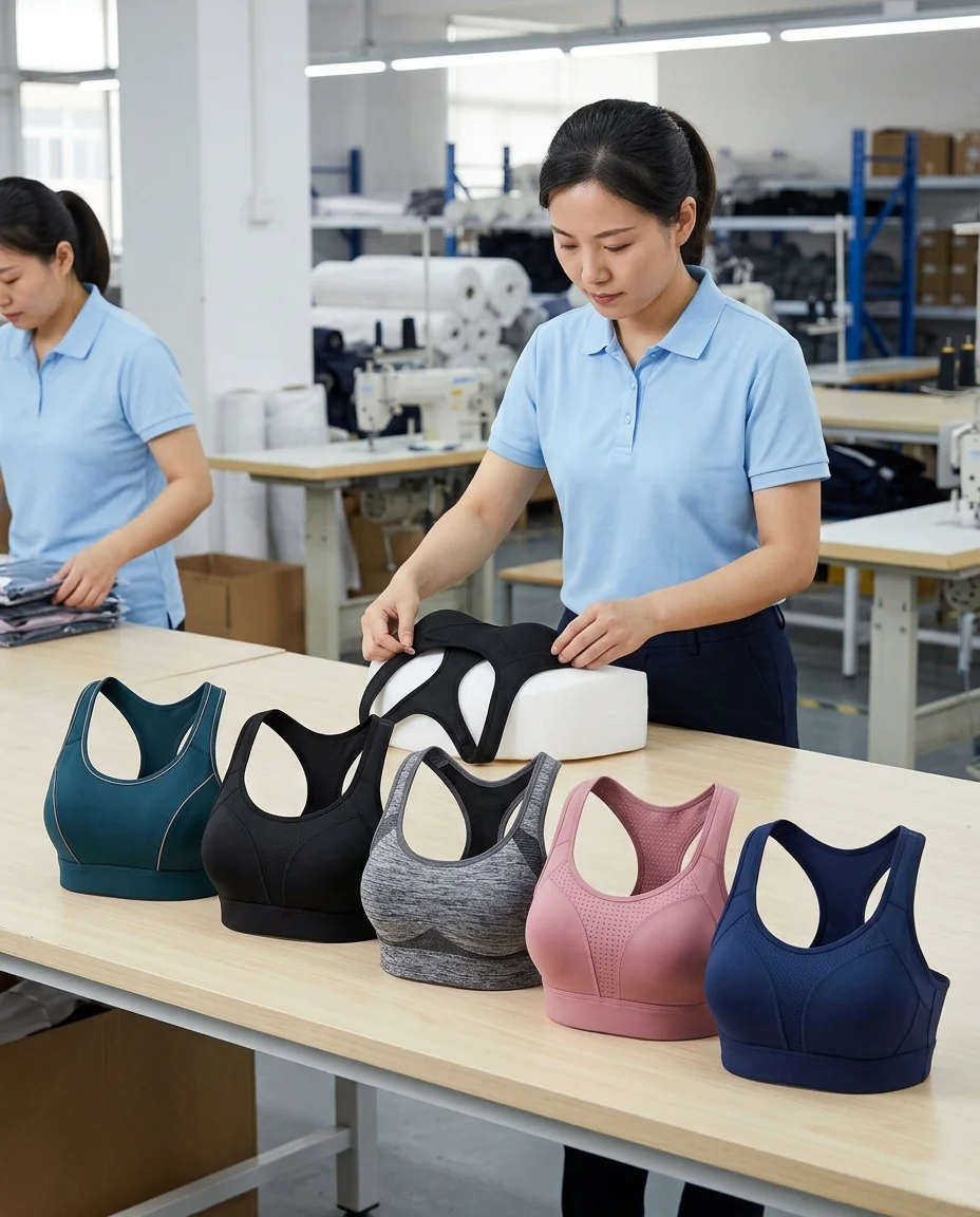 Racerback sports bra — full coverage highest support for HIIT and running