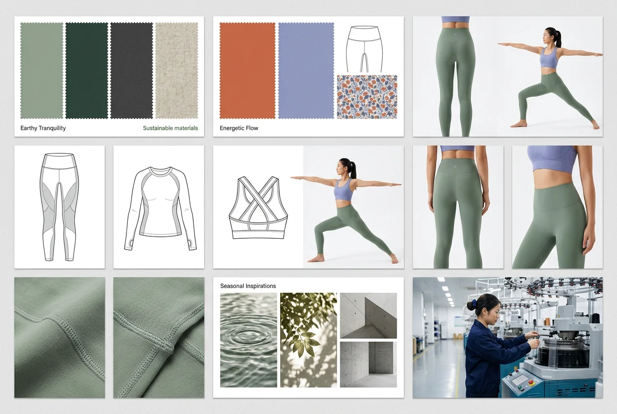 Seasonal collection moodboard &mdash; new colorways, prints and silhouettes shipped twice a year