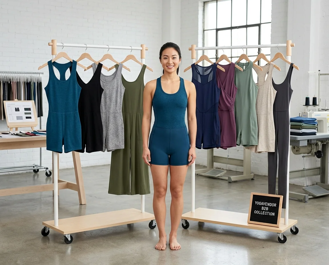 Sleeveless tank yoga romper