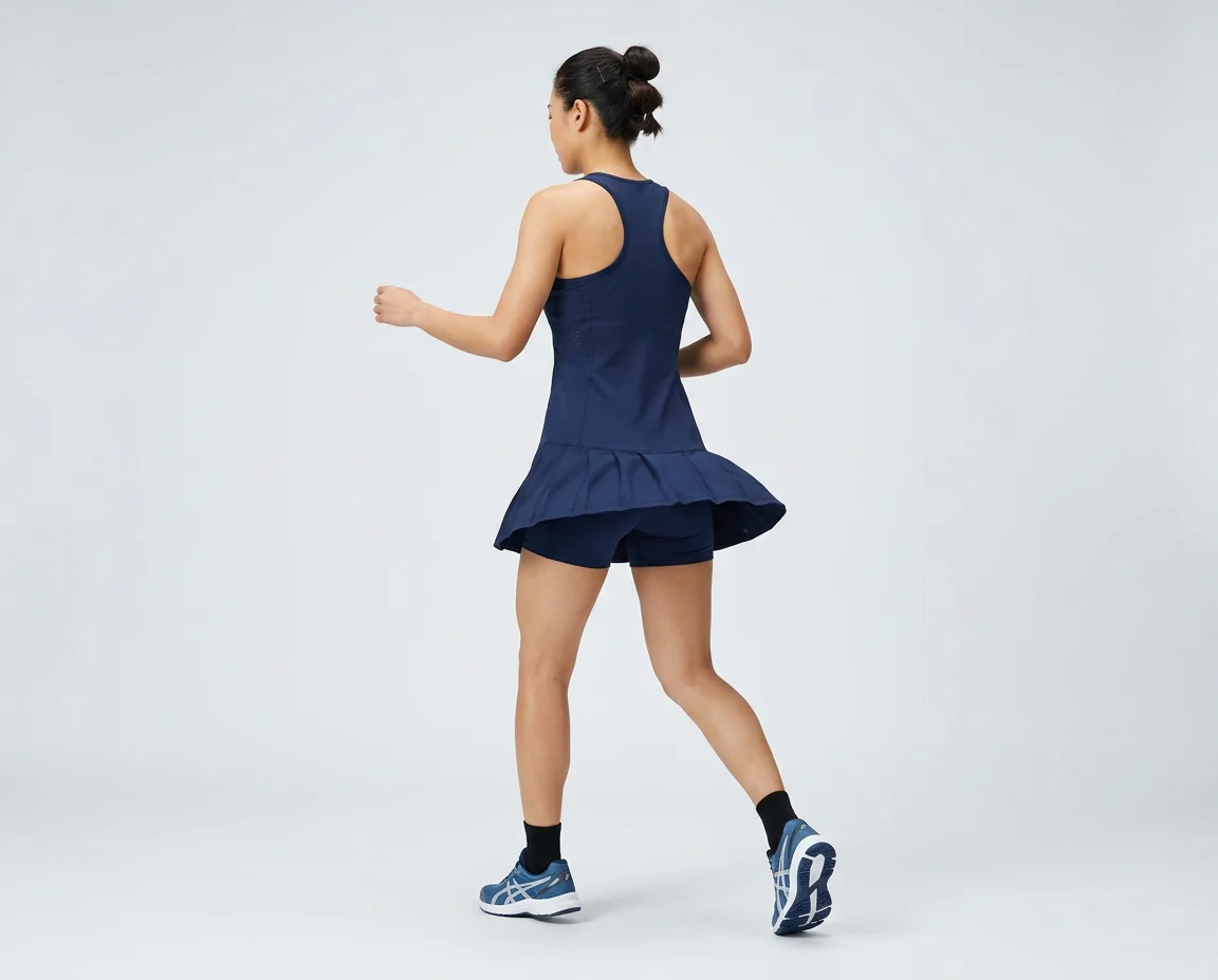 Tennis dress with built-in shorts