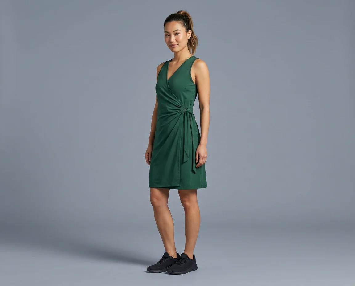 Wrap tie dress